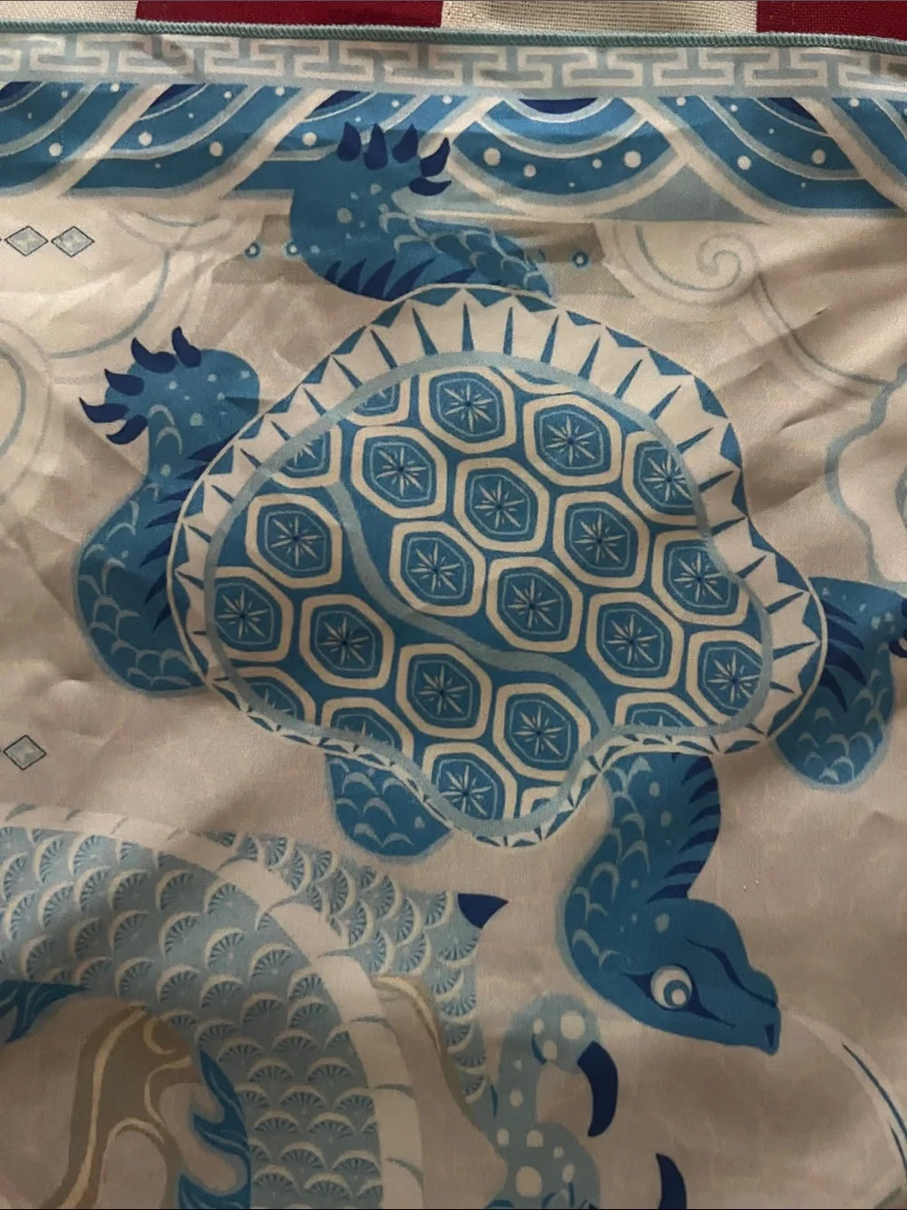 Faux silk handkerchief